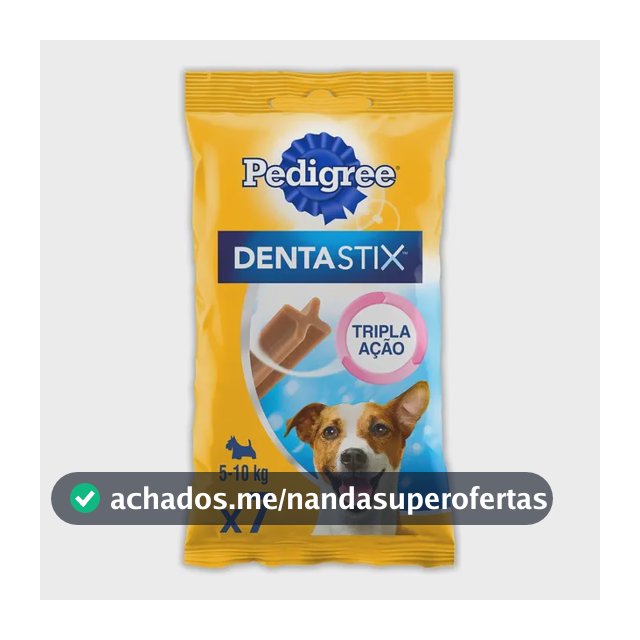 Petisco Pedigree Dentastix Cuidado Oral Para Cães Adultos Raças Pequenas 7 Unidades