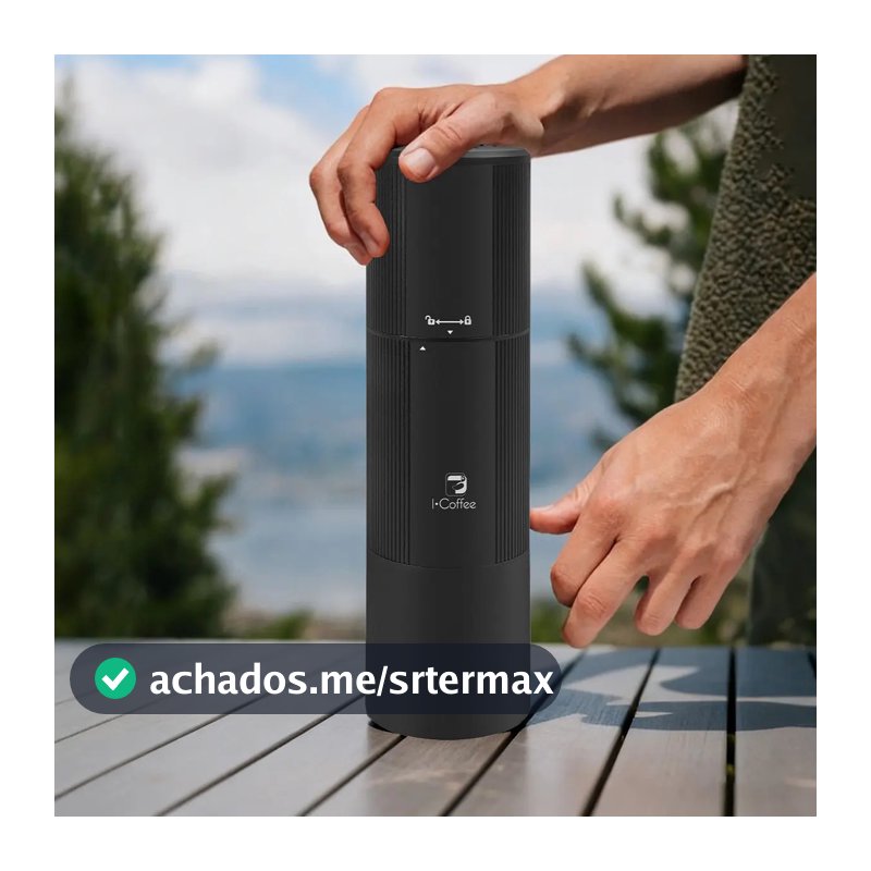 Moedor de Grãos de Café Elétrico Portátil iCoffee para Espresso e Coador
