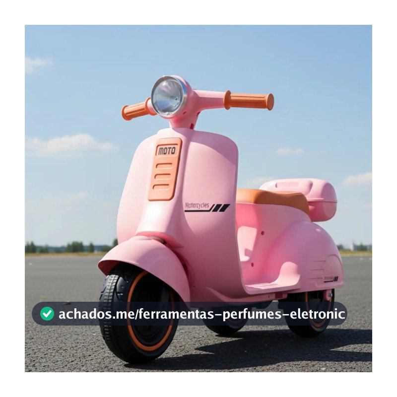 Mini Scooter Moto Elétrica Frente E Ré Bateria 6v Som E Luz Cor Rosa Voltagem Do Carregador 127/220v
