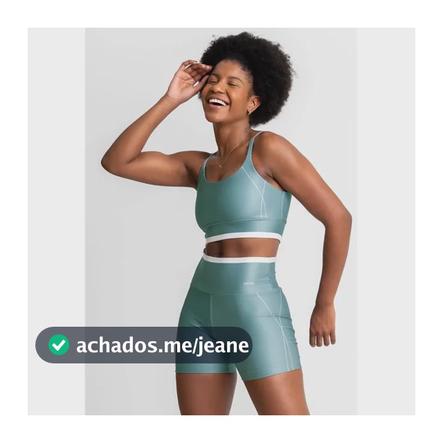 Conjunto Feminino Academia Shorts E Top Alcinha Fitness Verde Liso P