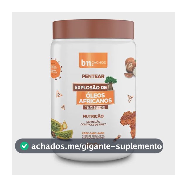 CCreme de Pentear Explosão de Óleos Africanos 800g | bn.Cachos