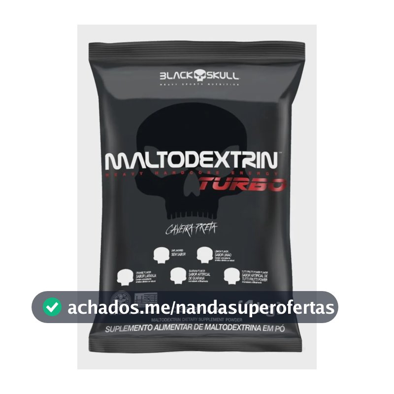 Refil Maltodextrina Turbo Sem Sabor 1kg Black Skull Sem Sabor