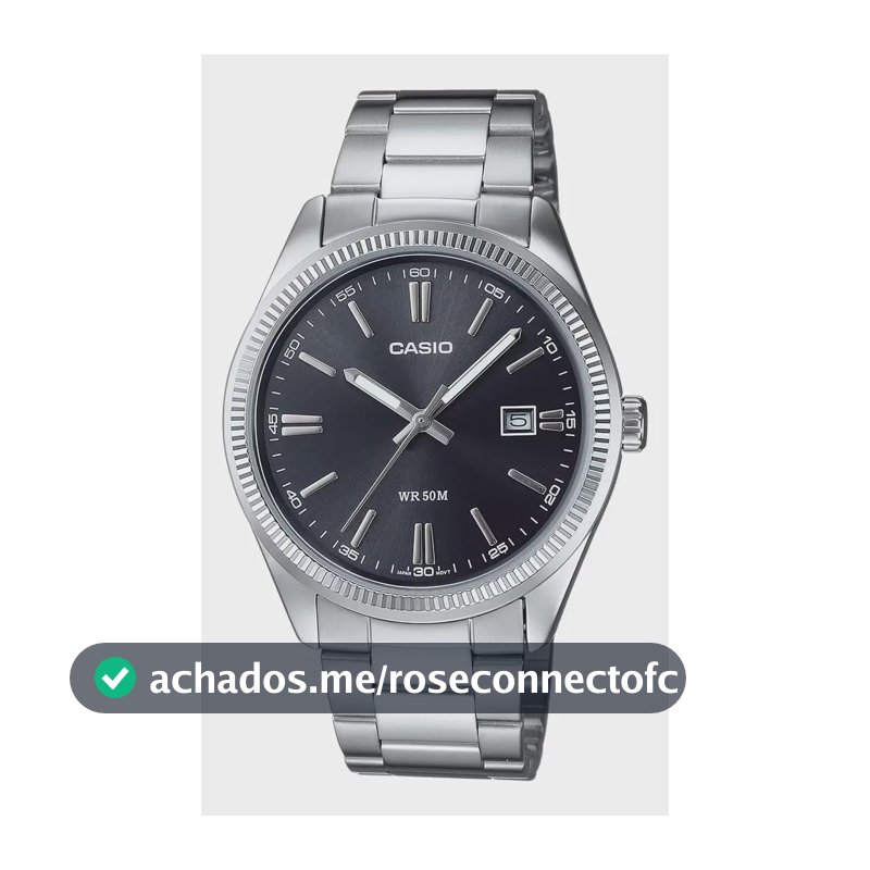 Relógio de pulso Casio Analógico com corria de aço inoxidável cor prateado - fondo preto