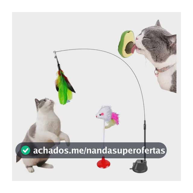 2 Brinquedo Gato Varinha Com Ventosa + Bolinha Catnip Erva