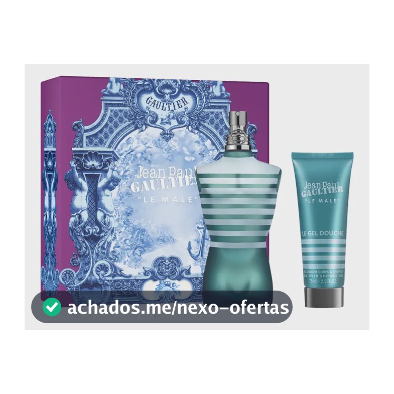 Conjunto de perfume Jean Paul Gaultier Le Male EDT 75 ml + Gel de banho 75 ml FD25 EDT 75 ml para homens