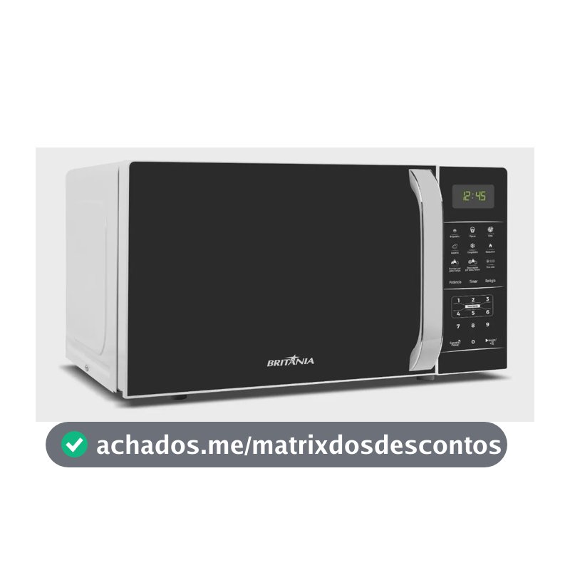 Micro-ondas Britânia Bmo23 De Preto 20l Branco