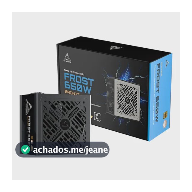 Fonte Atx 3.1 650w 80 Plus Bronze Cybenetics  Com Cabo Forca Preto