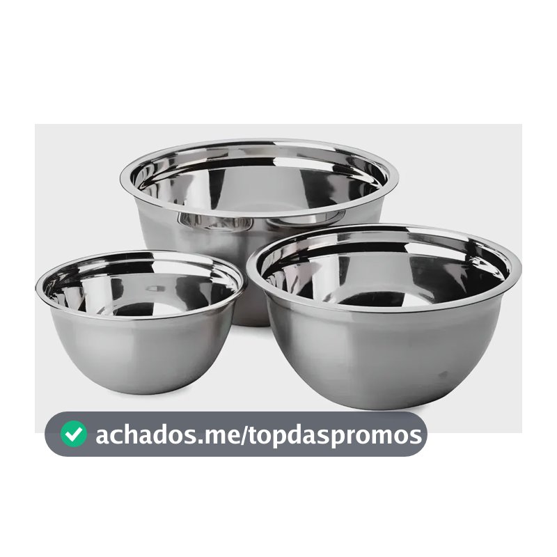 Conjunto De Tigelas Brinox 3pçs Suprema Em Inox - 2107/100