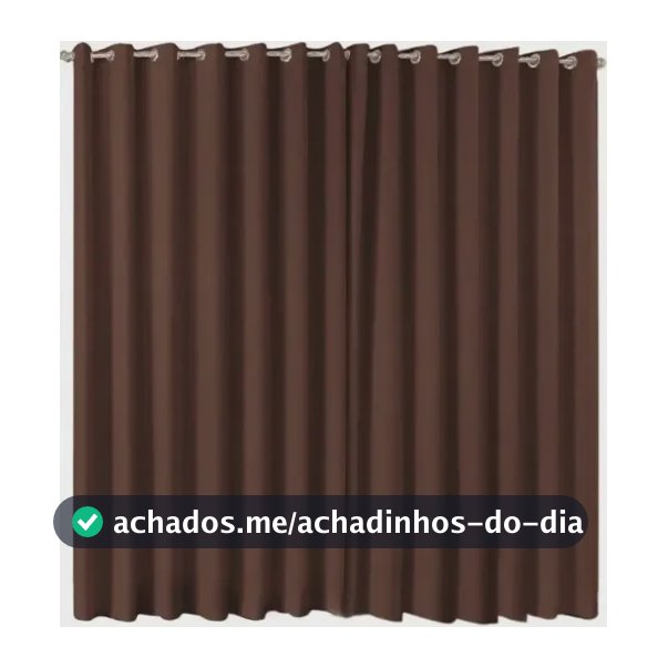 Cortina Blackout Tecido 3,00x2,00 Para Varão Cor Tabaco