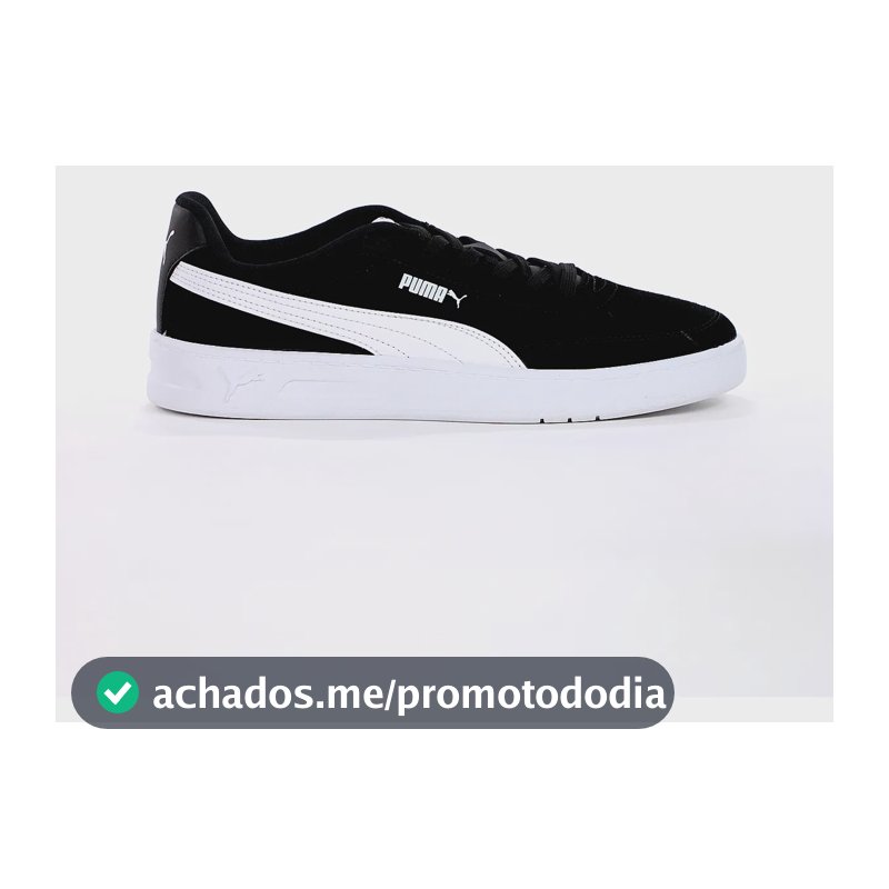 Tênis Puma Court Classic Clean Sd Bdp Retro Camurça Preto Preto 42 Br