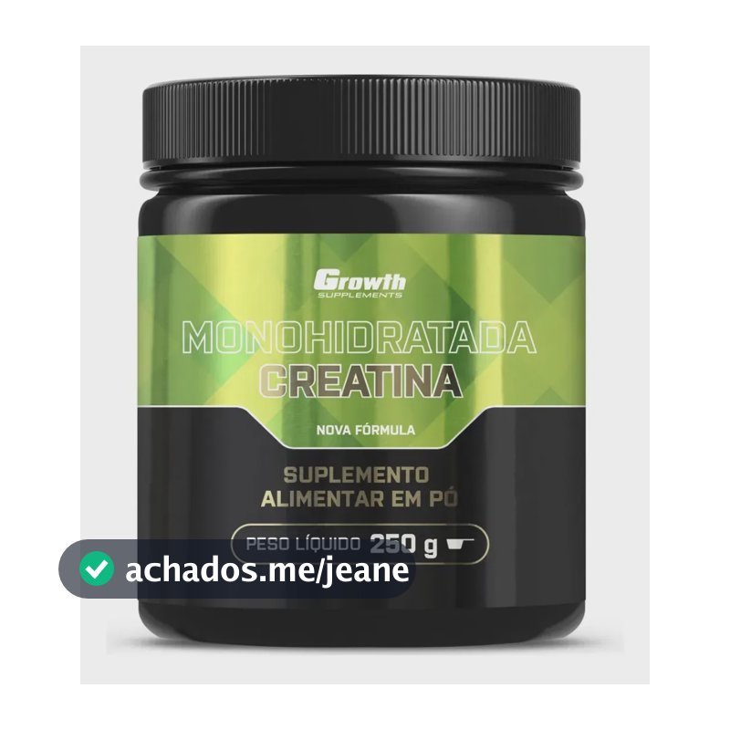 Creatina Growth Supplements (250g) Monohidratada - Sabor Sem Sabor