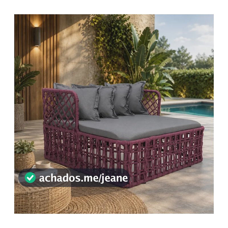 Chaise De Corda Náutica Texas Quadrada Moderna Retrô Maitê A Escolha Do Cliente Trama Artesã