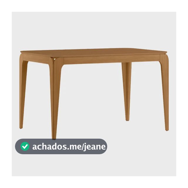 Mesa De Jantar 4 Lugares Retangular 120cm Tampo Mdf Claris Ypê