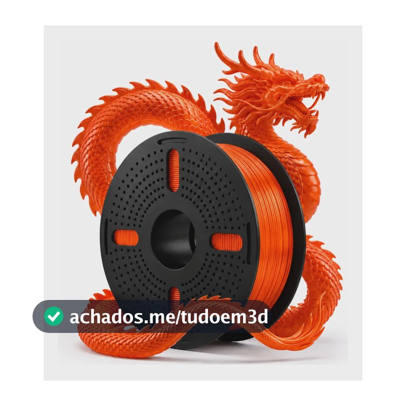 Filamentos Impressora 3d Print Pulse 1 Kg Pet G 1.75mm Core Laranja Translúcido