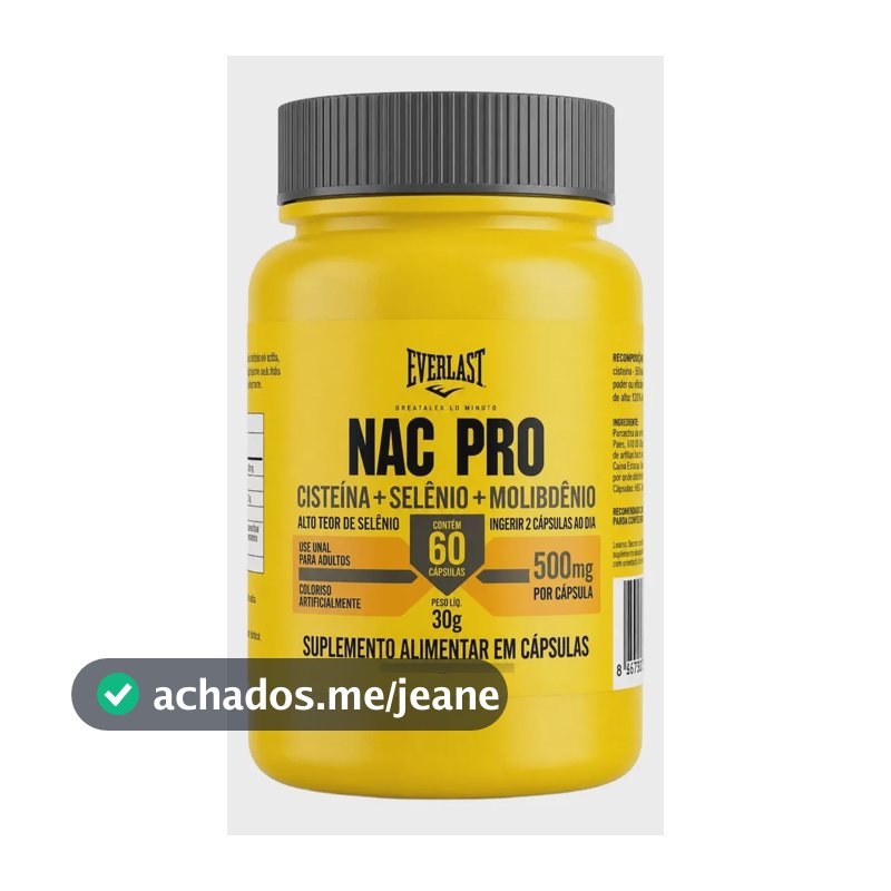 Nac Pro 500mg - Everlast Sem Sabor