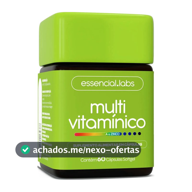 MULTIVITAMINICO de A a ZINCO - Polivitamínico com Fórmula Avançada e Concentrada - 60 cápsulas Softgel