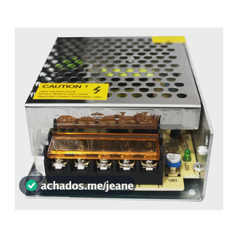Fonte Colméia Chaveada 12V 5A 60W Bivolt Haiz para Led Som CFTV Câmeras