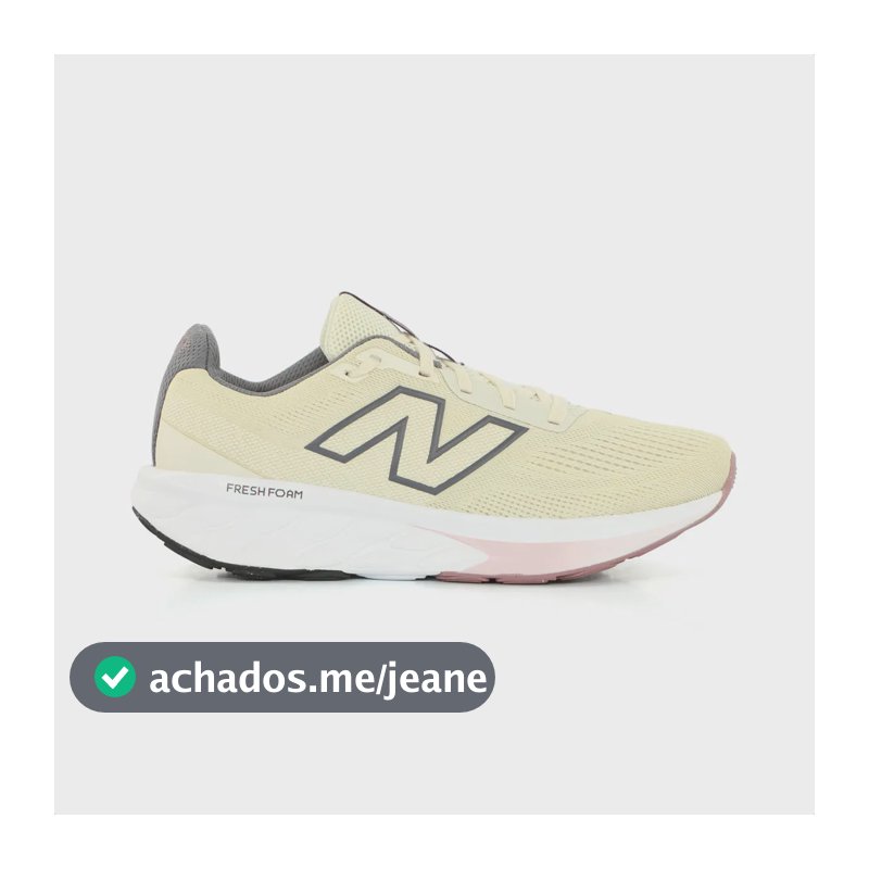 Tênis New Balance Fresh Foam 520 V9 Corrida Treino Bege Bege 37 Br