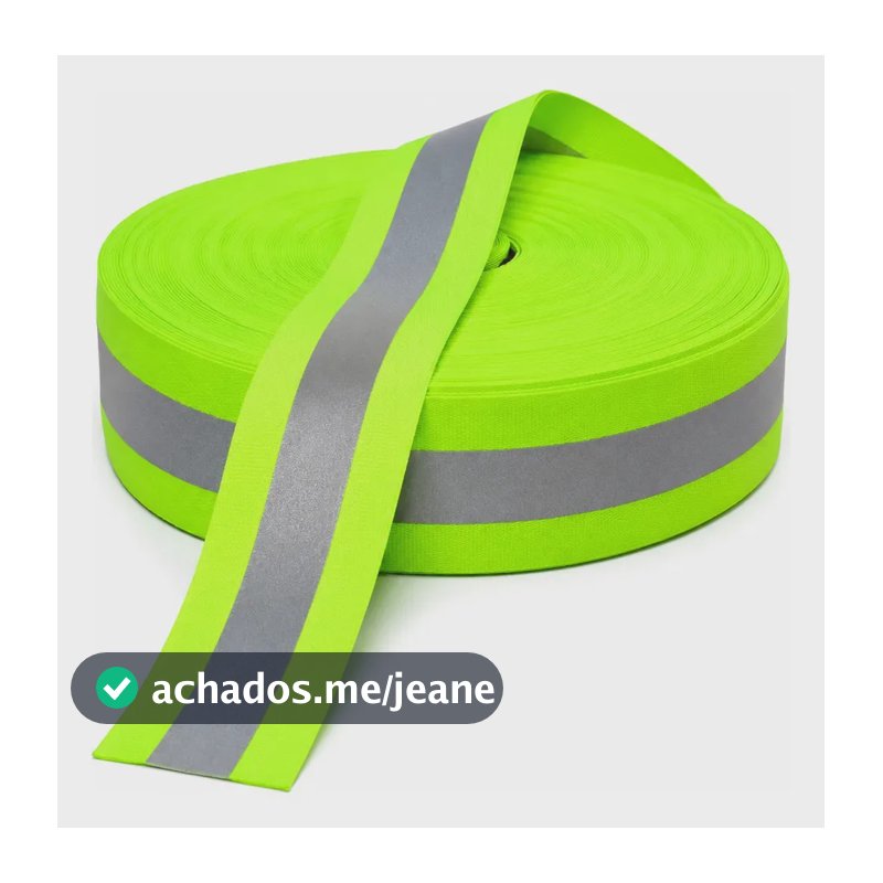 Faixa iBoa Gorgurão Verde Fluorescente 100m 5cm É Refletiva