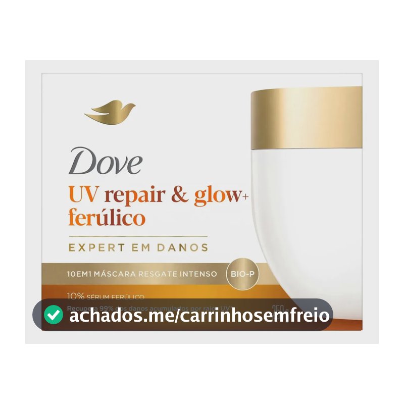 Dove Máscara Capilar 10 em 1 UV Repair & Glow + Ferúlico 250g