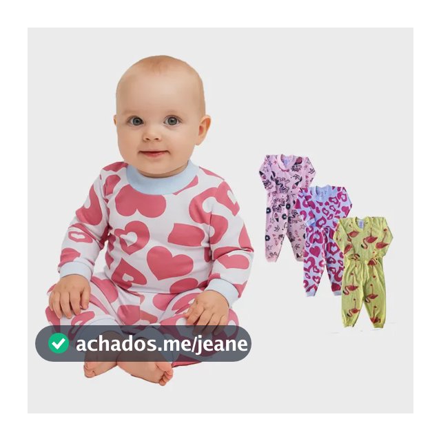 Roupa Bebê Kit 6 Pijama Longo Malha Rn Ao G Barato Atacado