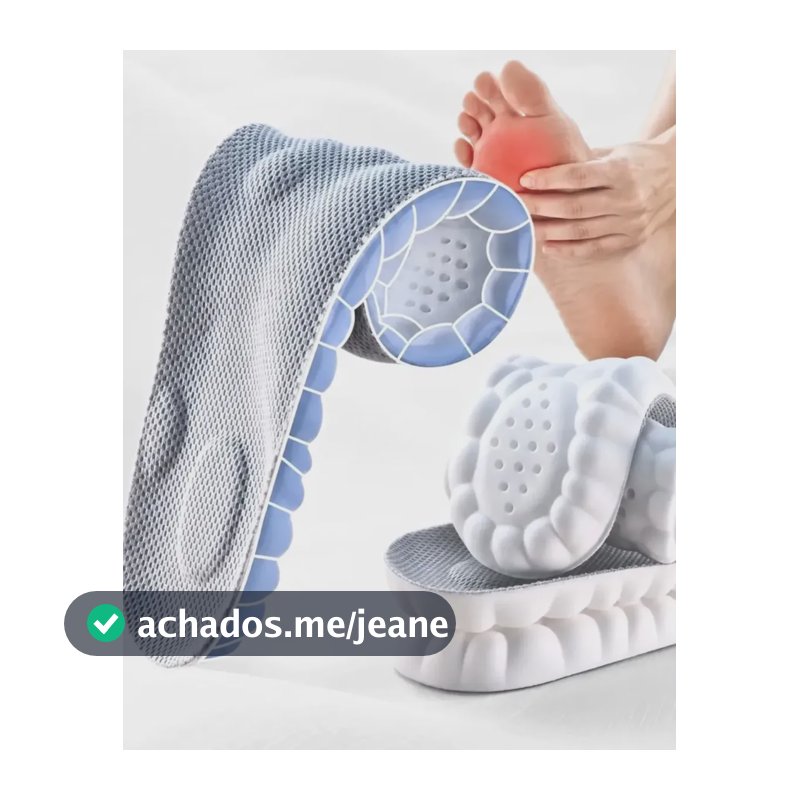 Palmilha De Altissimo Conforto 4d Tênis Sapatos Ortopédica 45/46