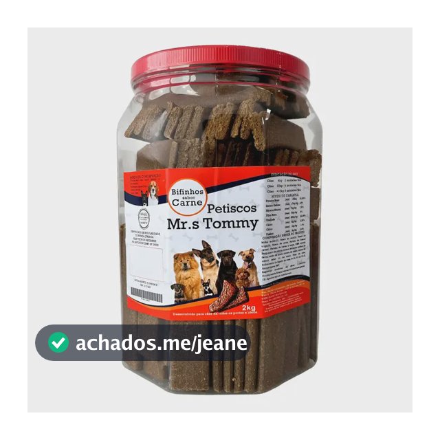 Petisco Bifinho Para Cachorro Super Premium Carne Pote 2kg