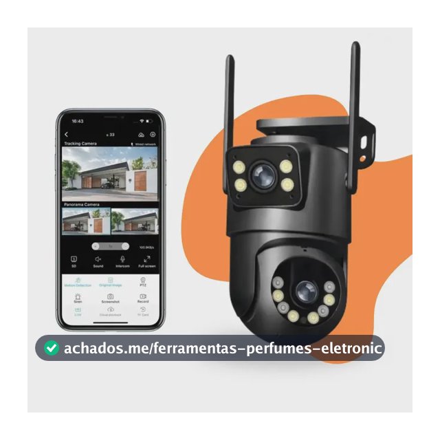 Câmera De Segurança Ip Interna Externa Wifi A28/a31/8695 Dome Lente Dupla Lentes 2 Em 1 Prova Dagua Ip66 App Icsee/yoose Vigilância Visão Noturna Infravermelho Alarme Auto Tracking Brazuca Preto