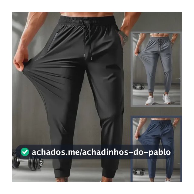 Calça Dry Fit Masculina Tecnológica Poliamida Com Elastano Preto Dry Fit Gg 46/48