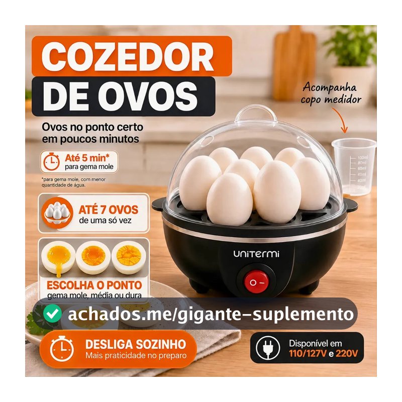 Cozedor De Ovos Elétrico Desligamento Automático A Vapor Portátil Cozinha 7 Ovos Egg Fit Fitness Panela Elétrica Fácil Limpeza Econômico Ovo Cozido Legume VYROX
