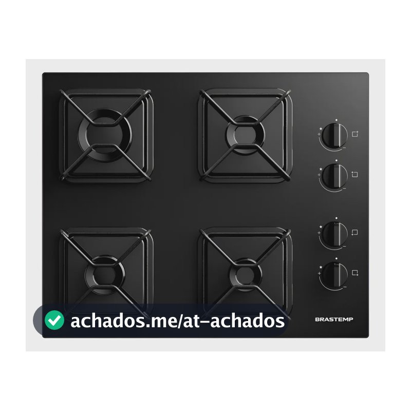 Cooktop Brastemp a Gás 4 Bocas com Grades de Ferro - BDD61BE