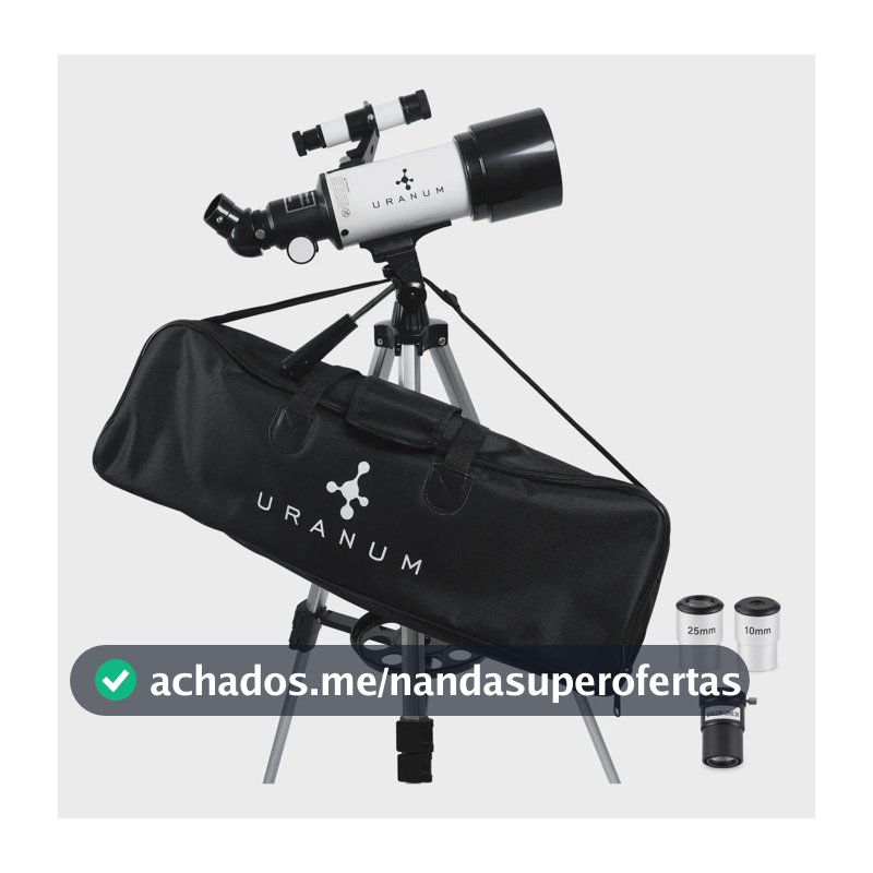 Telescópio Refrator 70mm Pegasus-1 Uranum Astronômico Tripé Cor Branco