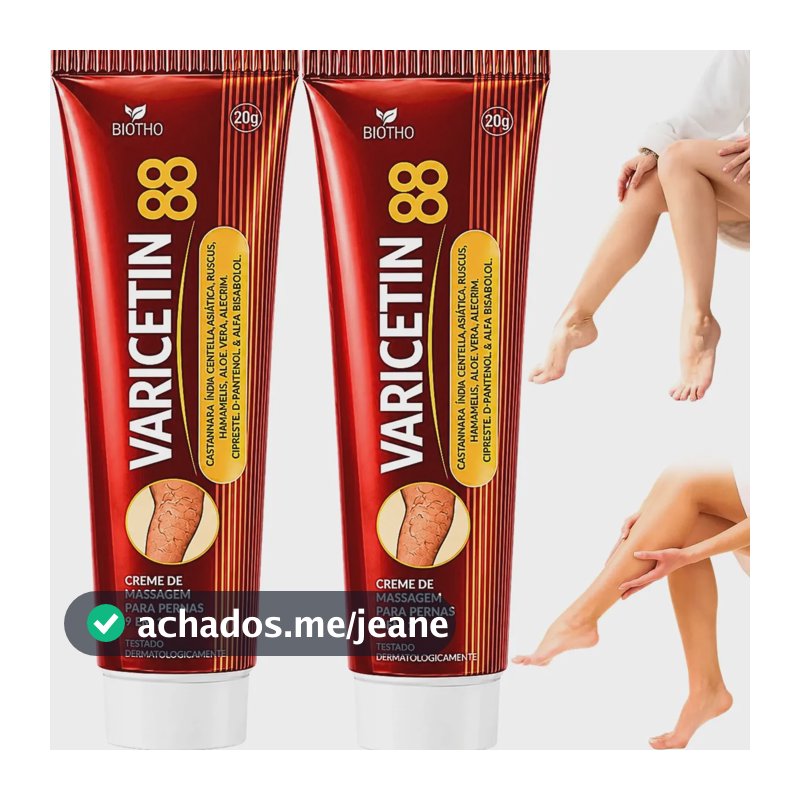 Varicetin Kit 2 Unid Creme P/ Pernas Cansadas Castanha India Neutra