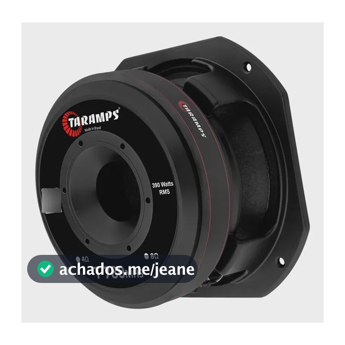 T 780 Mhs Woofer 390 Rms 8 Pol 8ohms Taramps Alto Falante Preto
