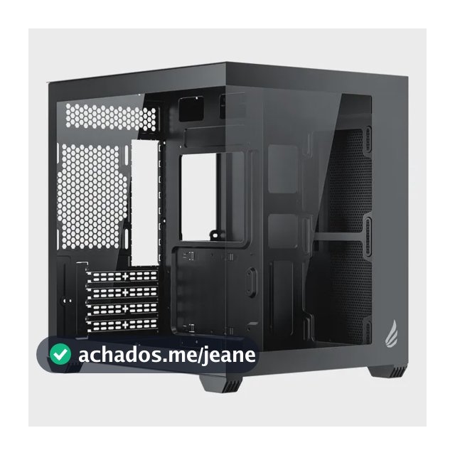 Gabinete Gamer Vingar Misterium Mini, Preto Sem Fans
