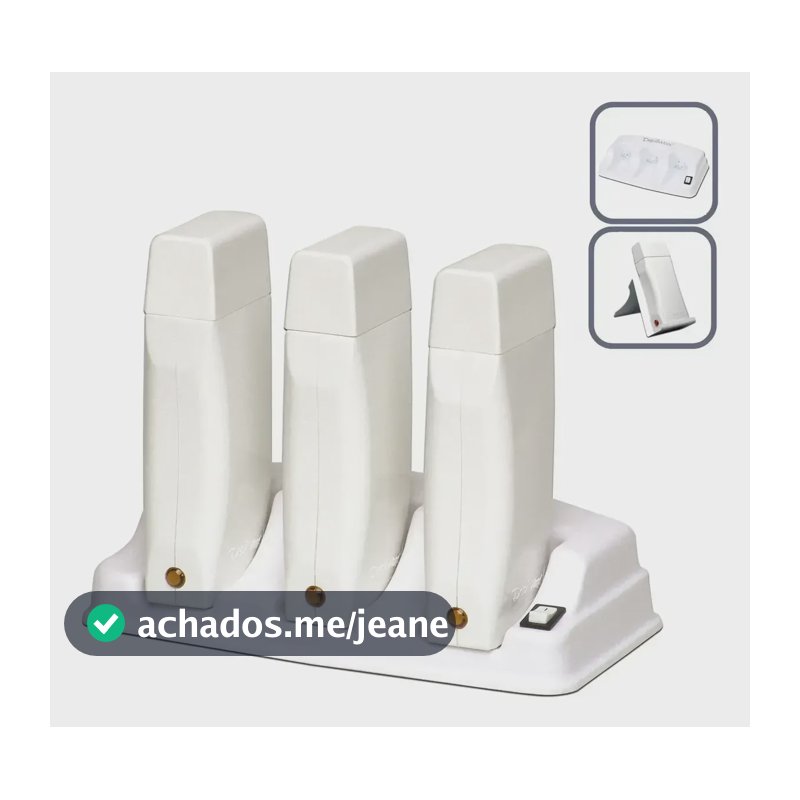 Kit Base Aquecedora + 3 Depiladores Roll-on Depilwax