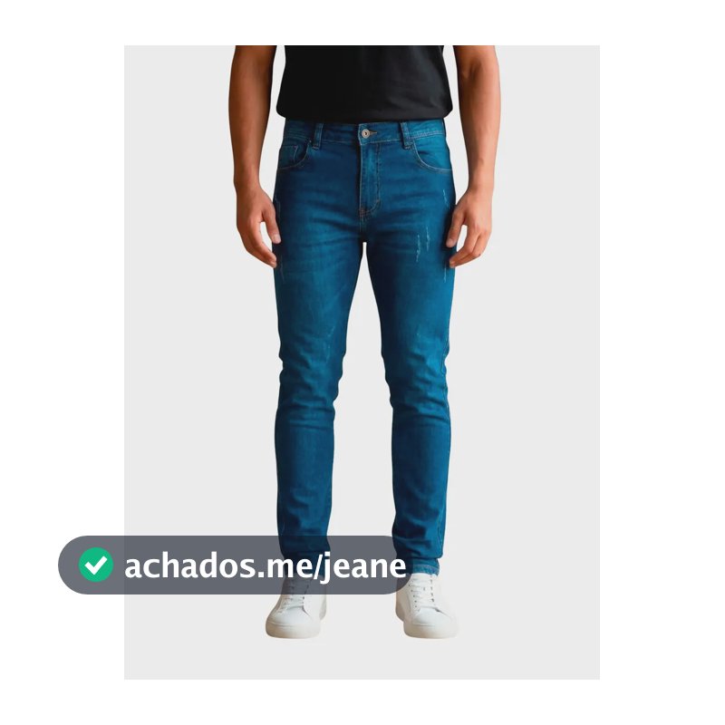 Calça Jeans Masculina Azul Slim Com Elastano Premium da Meteoro