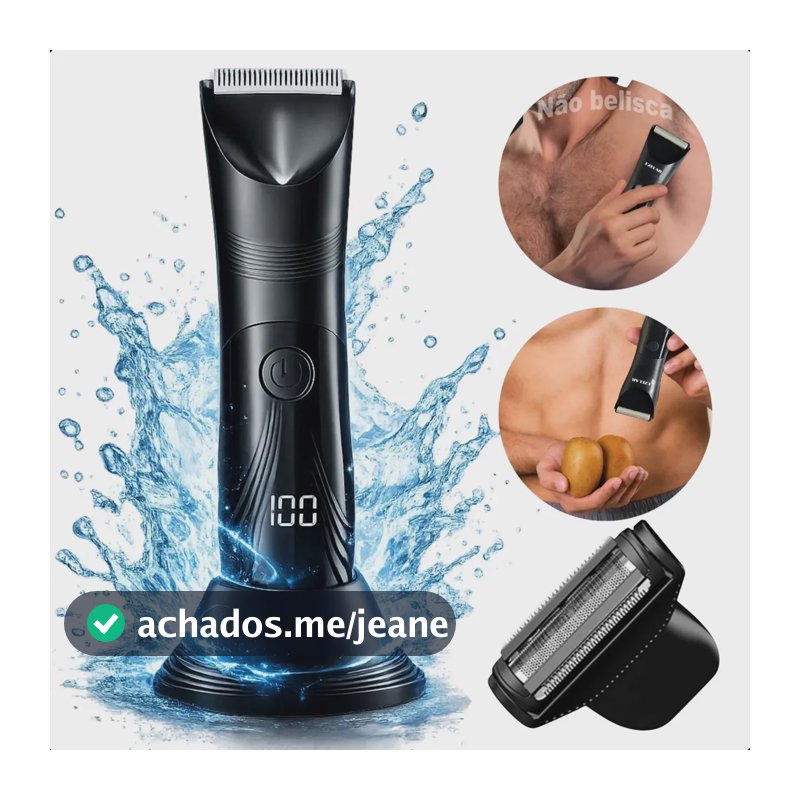 Barbeador Aparador De Pelos Eletrico Mini Portatil Maquina De Raspar Saco Depilador Masculino Sem Dores Nao Belisca Intimo