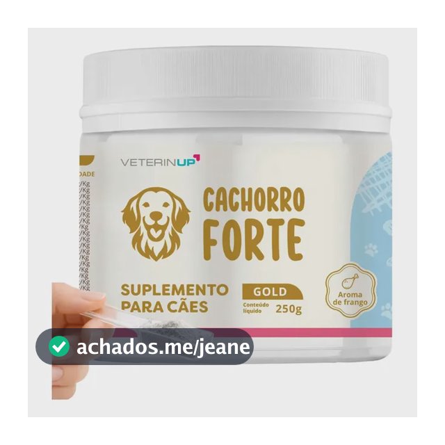 Cachorro Forte Gold 250g Suplemento para Cães com Ômega 3 Biotina Probióticos Vitaminas Minerais Aminoácidos e Extrato de Yucca