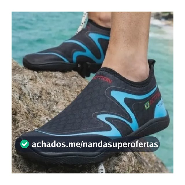 Sapatilha Aquática Neoprene Seca Rápido Solado Costurado