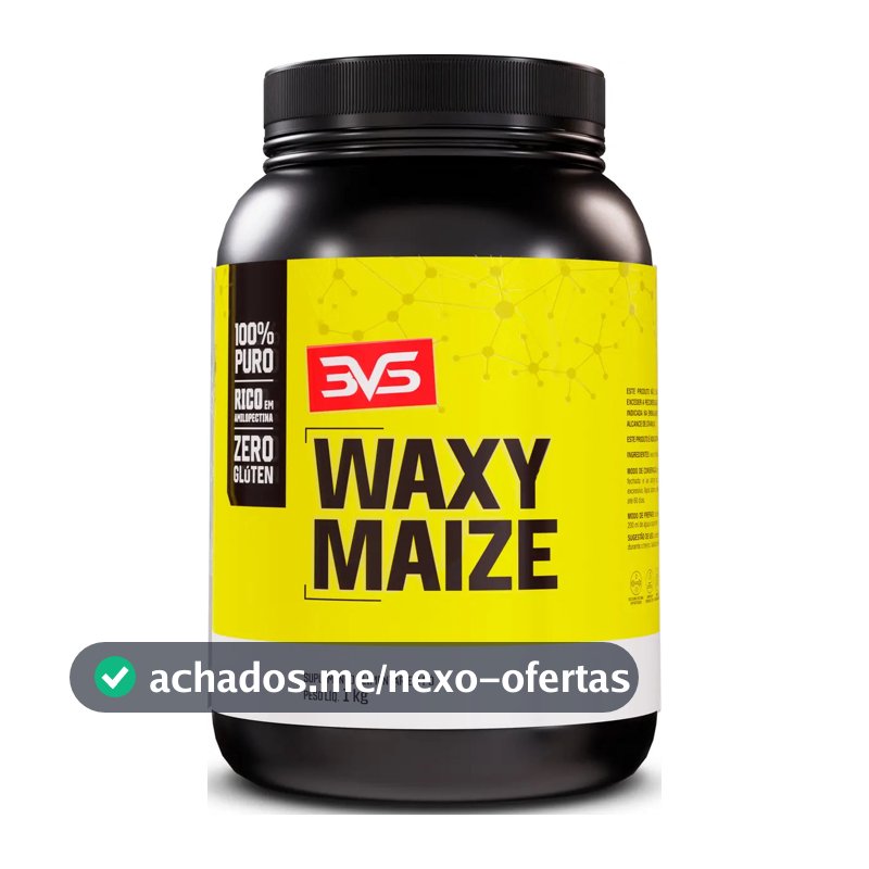 Waxy Maize Natural 1kg - 100% Puro Fonte de Carboidratos de baixo índice Glicêmico - Fornece níveis de energia constantes