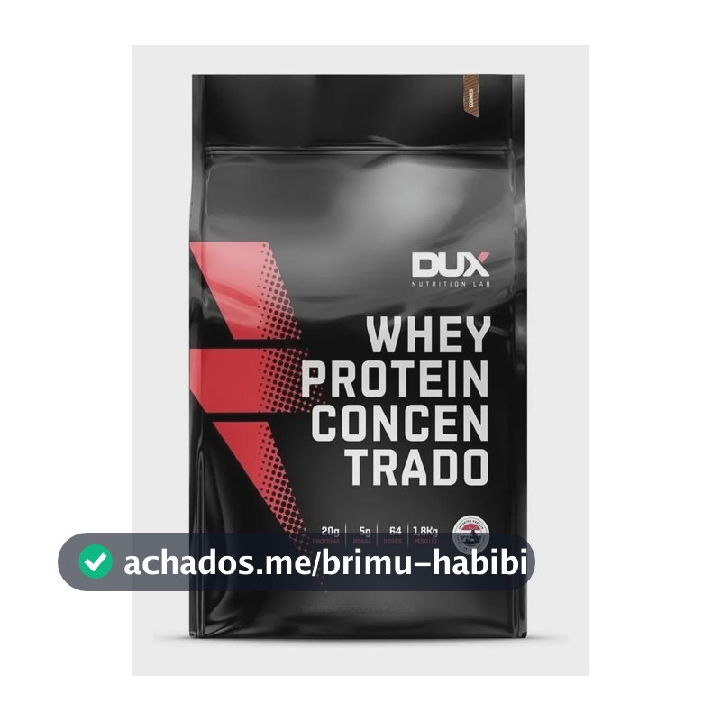 Whey Protein Concentrado Refil 1,8 Kg Sabor Cookies - Dux Human Health