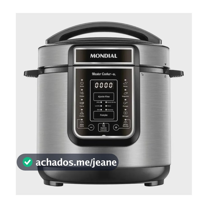 Panela Elétrica Pe-60-6l Digital Pressão 6l Mondial Cor Preto Frequência 60hz