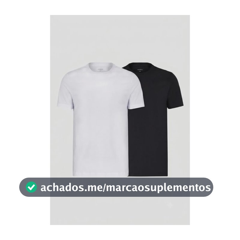 Kit Aramis 2 Camisetas Comfort+ Preto E New Basic Branco Preto M