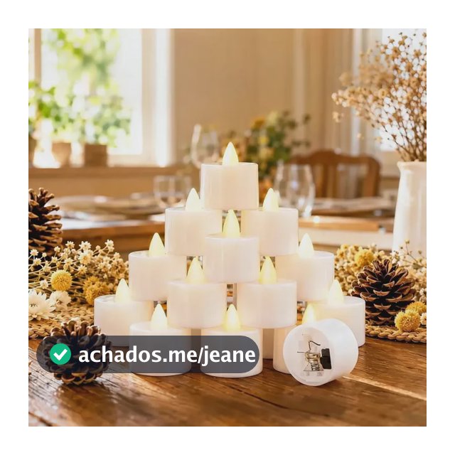 10 Vela Led Eletrônica Amarela Linda Decorativa Amarelo 0 Ml