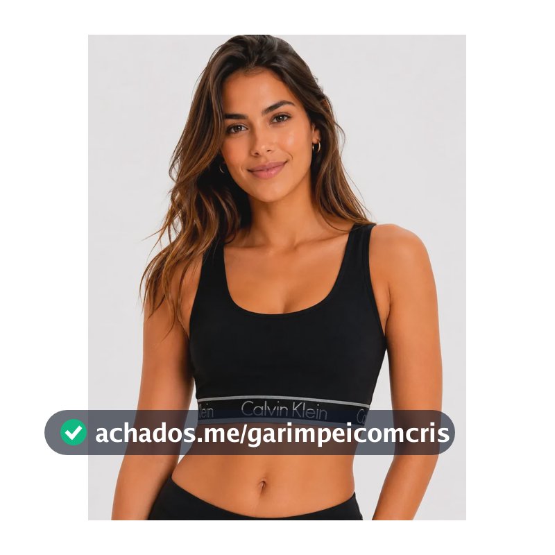 Top Calvin Klein Regata Fitness Academia Cotton Original Preto Liso M