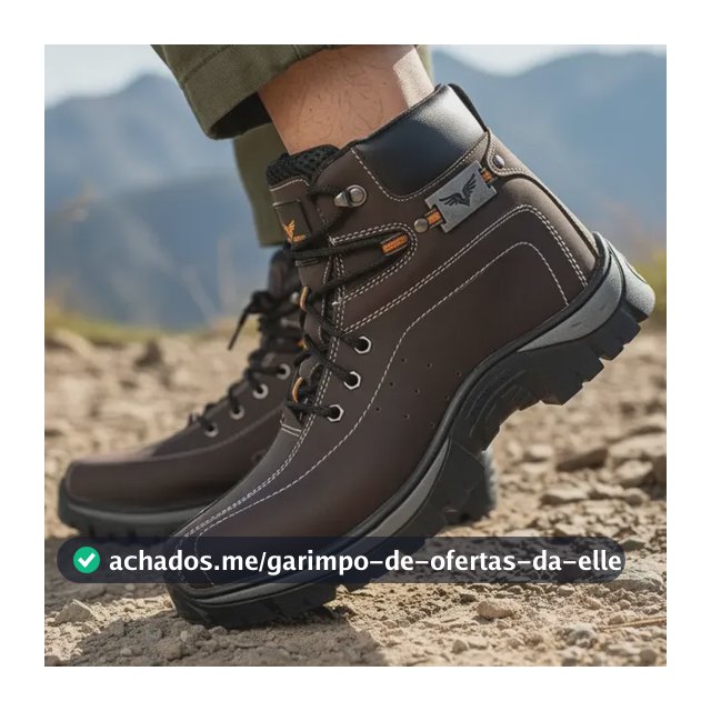 Bota Adventure Trabalho Coturno Tênis Palmilha Gel Casual