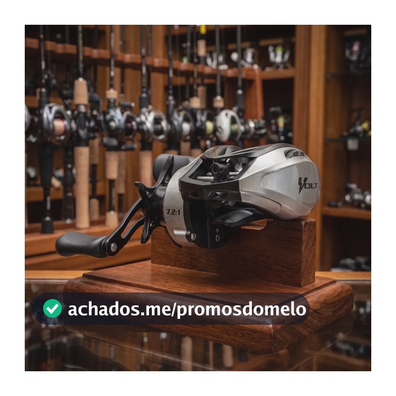 Carretilha Volt 7rol Drag 5kg Tucunaré Ultralight Isca 150g Prateado Direito