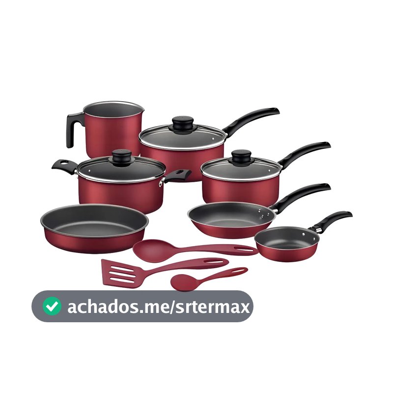 Jogo de Utensílios de Cozinha Tramontina Vermelho Turim de 10 Peças com Acessórios