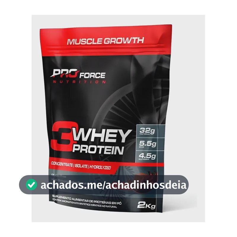Whey Protein Pro Force 2kg|massa Muscular | Emagrecimento Sabor Chocolate